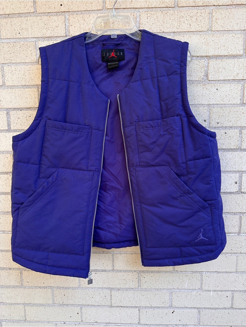 Jordan Women’s oversized Quilted Blue-Purple Vest